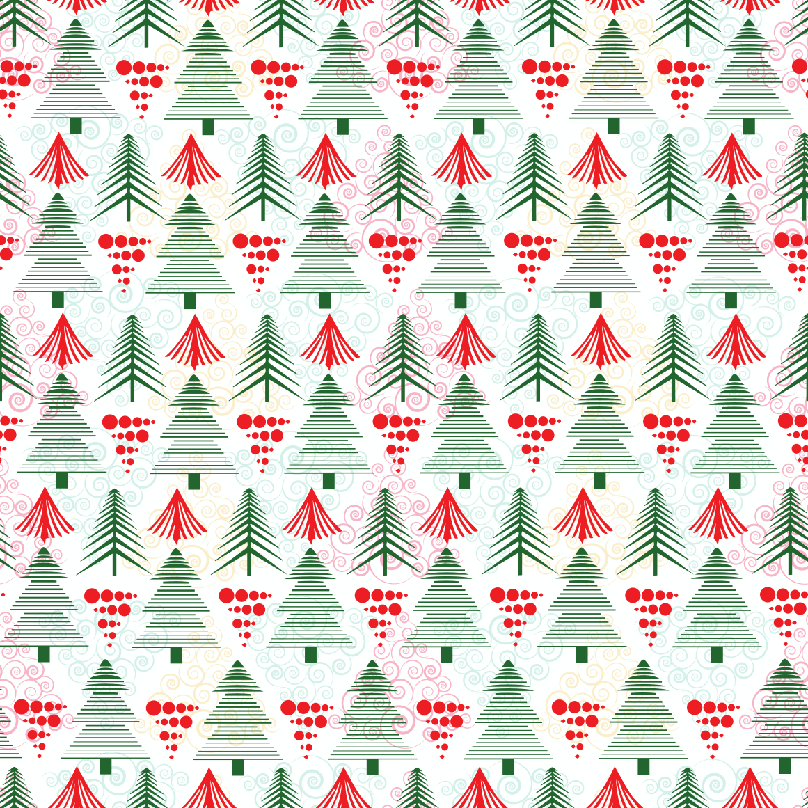Craft HTV  Christmas Trees Pattern 1-1