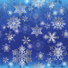 Craft HTV Snow Crystal Blue Snowflakes - Christmas Pattern-1