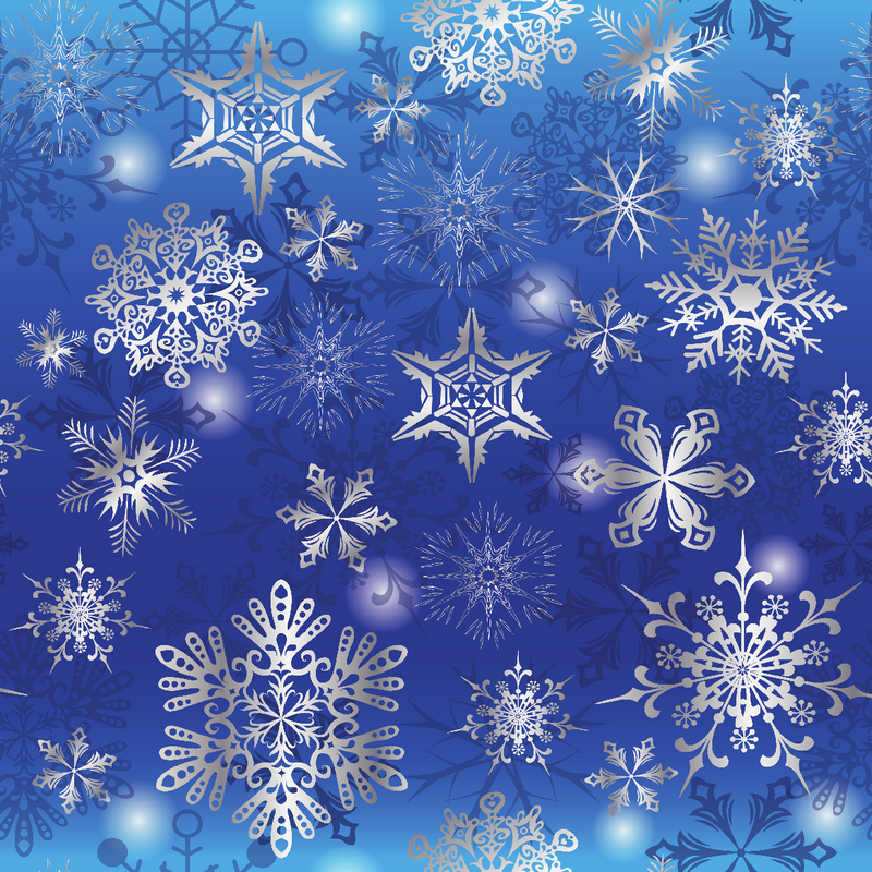 Craft HTV Snow Crystal Blue Snowflakes - Christmas Pattern-1