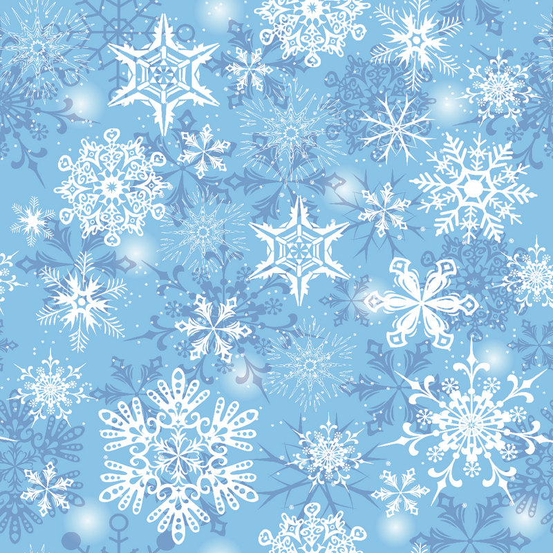 Blizzard Blue Snowflakes Adhesive Vinyl   - Christmas Pattern 2-1