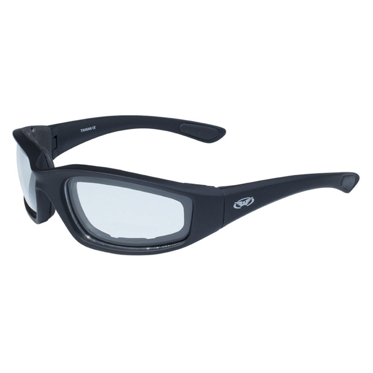 Global Vision Kickback Padded Motorcycle Sunglasses. Matte Black Soft-Touch Riding Glasses-6