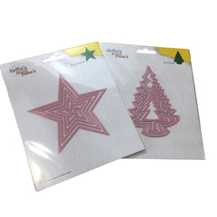 Pin It Nellie's Choice Nested Die Duo - Tree and Star - 10 Dies Total-1