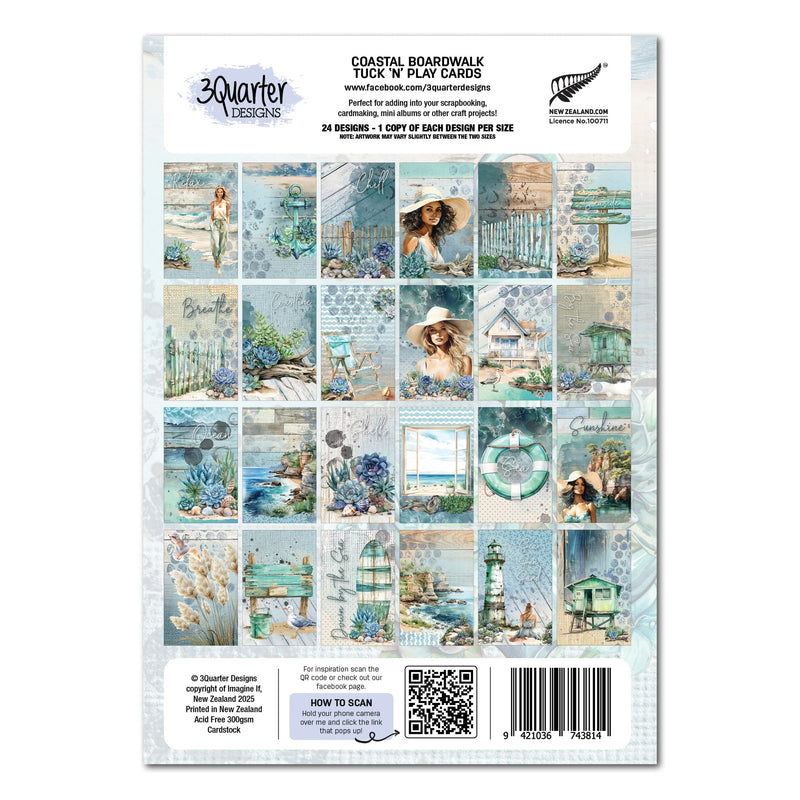 3Quarter Designs Coastal Boardwalk - Tuck N Play Cards-2