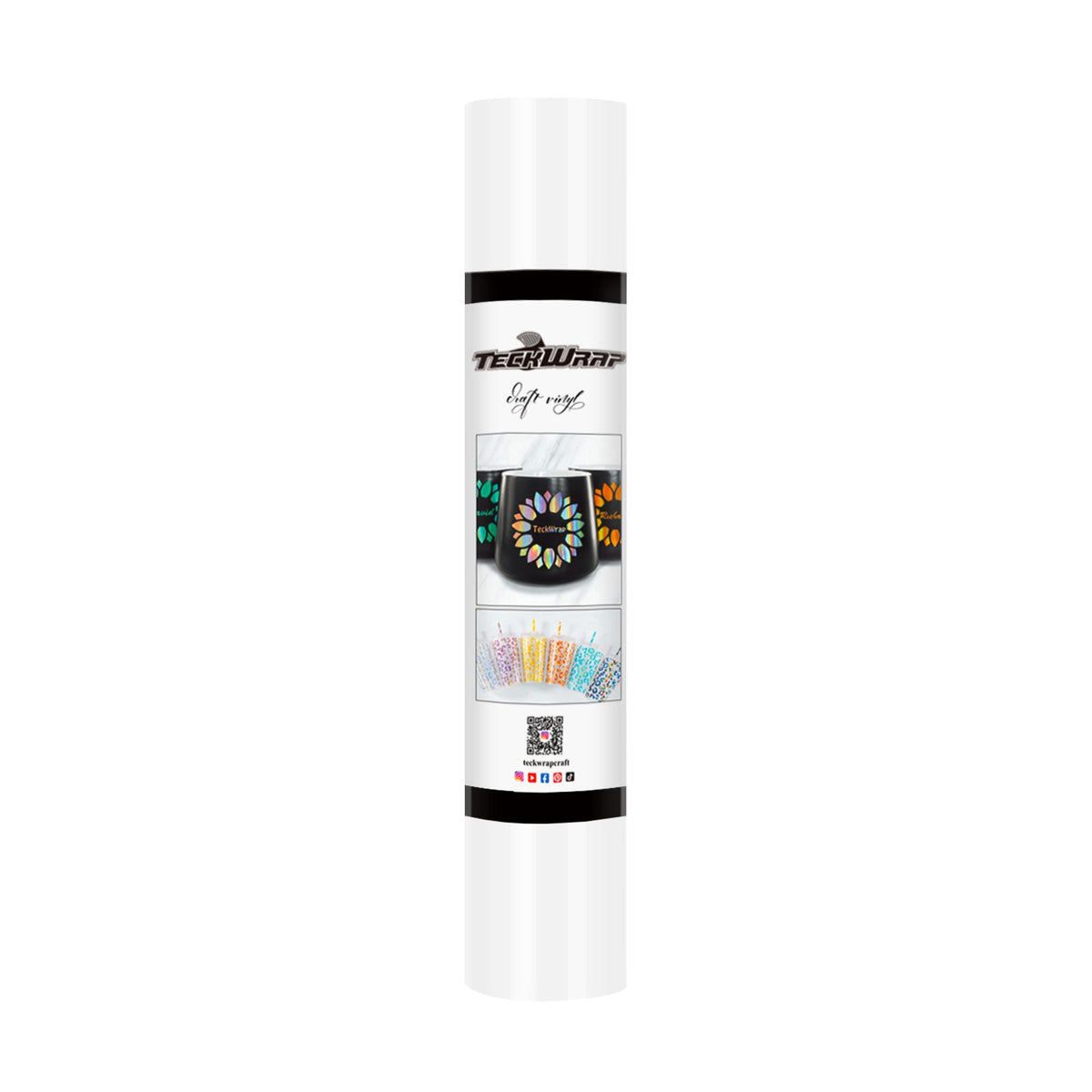 TeckWrap Glossy Adhesive Vinyl - Coconut White | Ideal for Art Projects, Decals, and More!-1