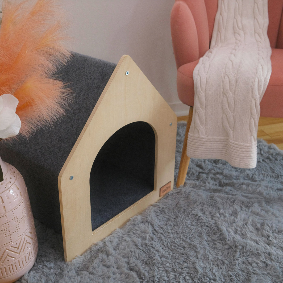 The Noba Cottage Scratchable Cat House-3