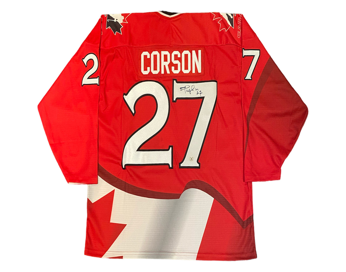 Shayne Corson Autographed Team Canada Red Bauer Replica Jersey-1