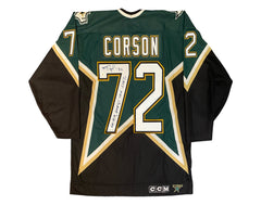 Jersey réplica CCM de local de los Dallas Stars autografiado por Shayne Corson con la inscripción "Last NHL Game 4-14-04"-1