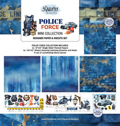 3 Quarter Designs Collection Mini Police Force 12x12-1