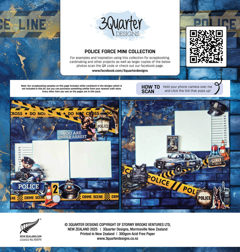 3 Quarter Designs Collection Mini Police Force 12x12-2