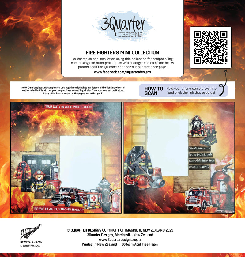 3 Quarter Designs Pompiers Mini Collection 30x30-2