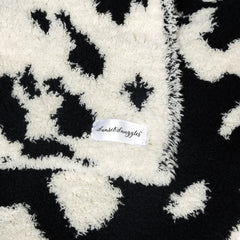 Tap Shoe & Baby's Breath Cow Print Lovey Baby Blanket-4