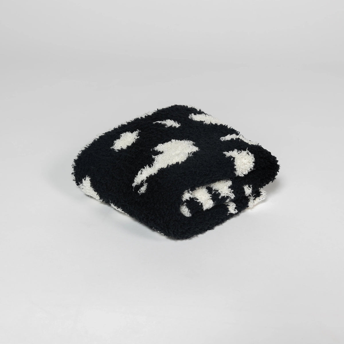 Tap Shoe & Baby's Breath Cow Print Lovey Baby Blanket-6