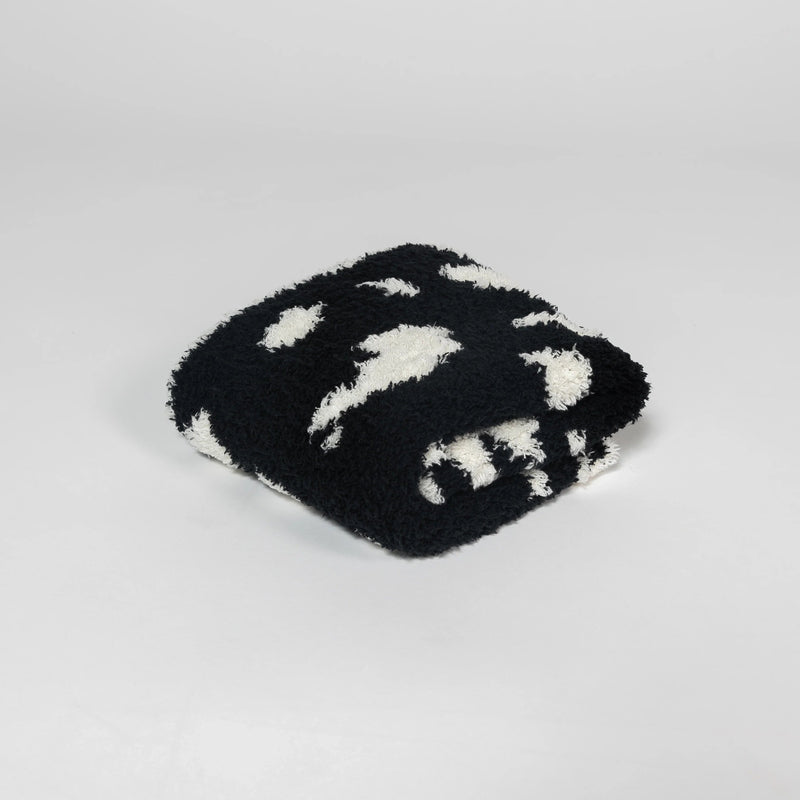 Tap Shoe & Baby's Breath Cow Print Lovey Baby Blanket-6