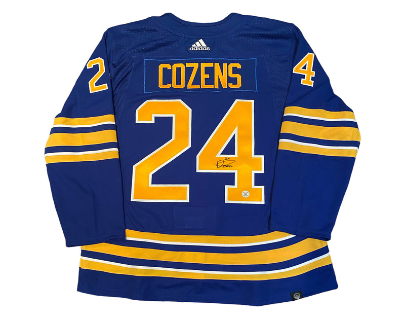 Dylan Cozens Autographed Buffalo Sabres Home Blue Adidas Jersey-1
