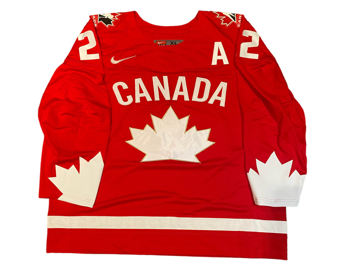 Dylan Cozens Autographed Team Canada Heritage Red Nike Jersey-3