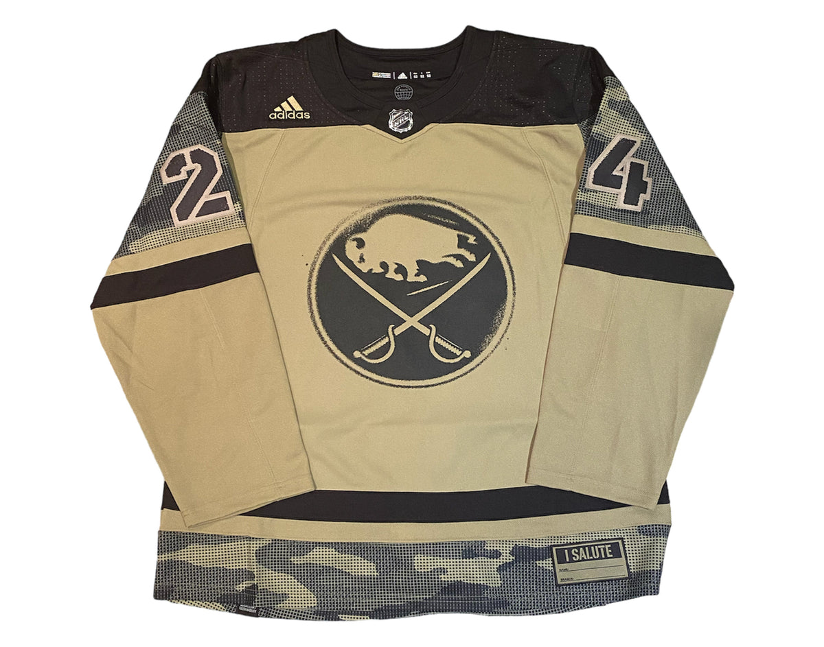 Dylan Cozens Autographed Buffalo Sabres Salute to Service Adidas Jersey-3