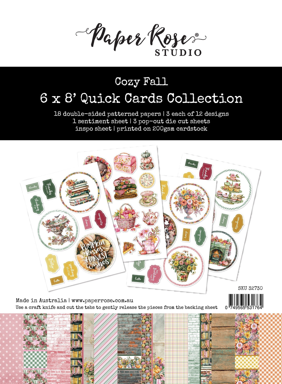Cozy Fall 6x8" Quick Cards Collection 32730-1