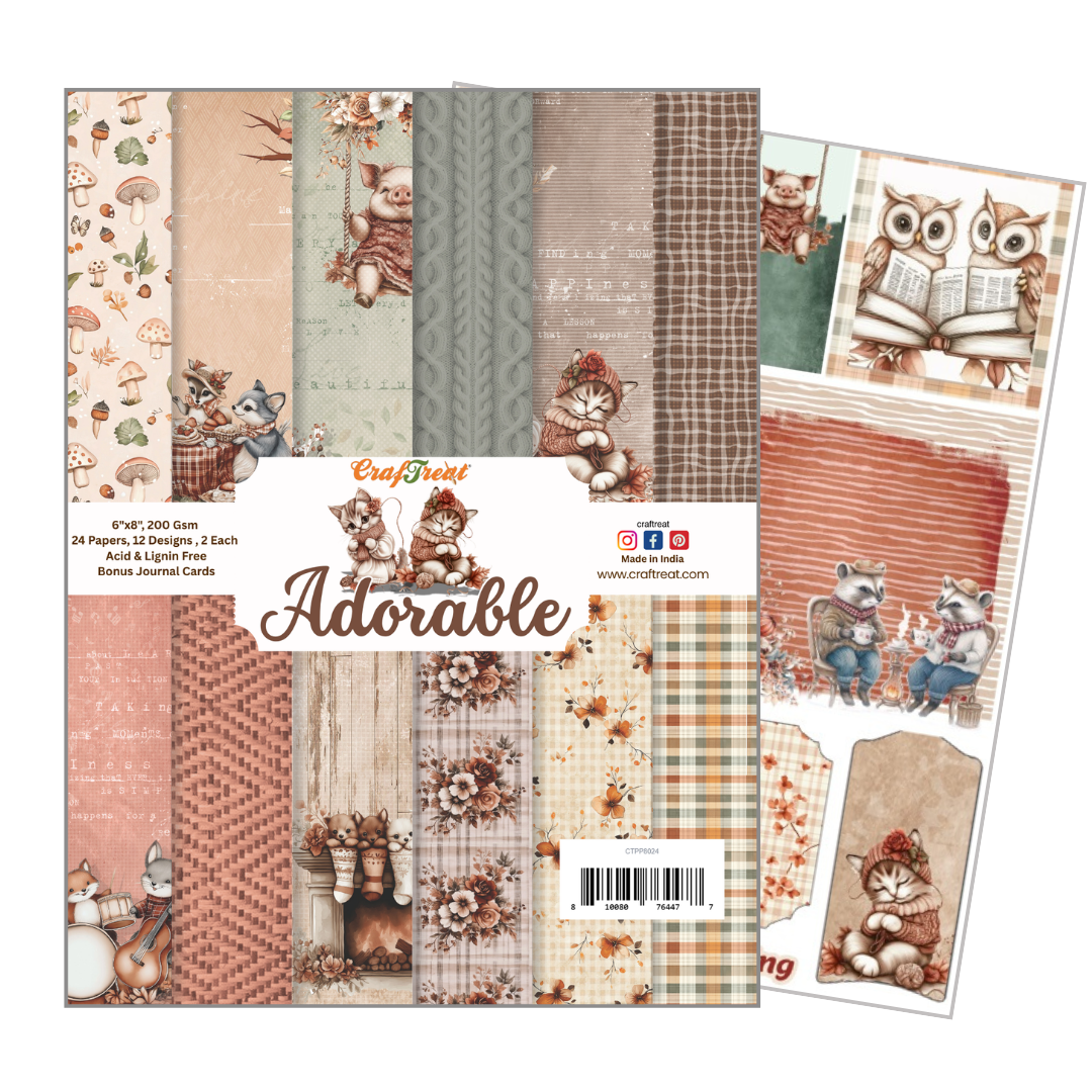 CrafTreat Paper Pad - Adorable 6"x8"-1