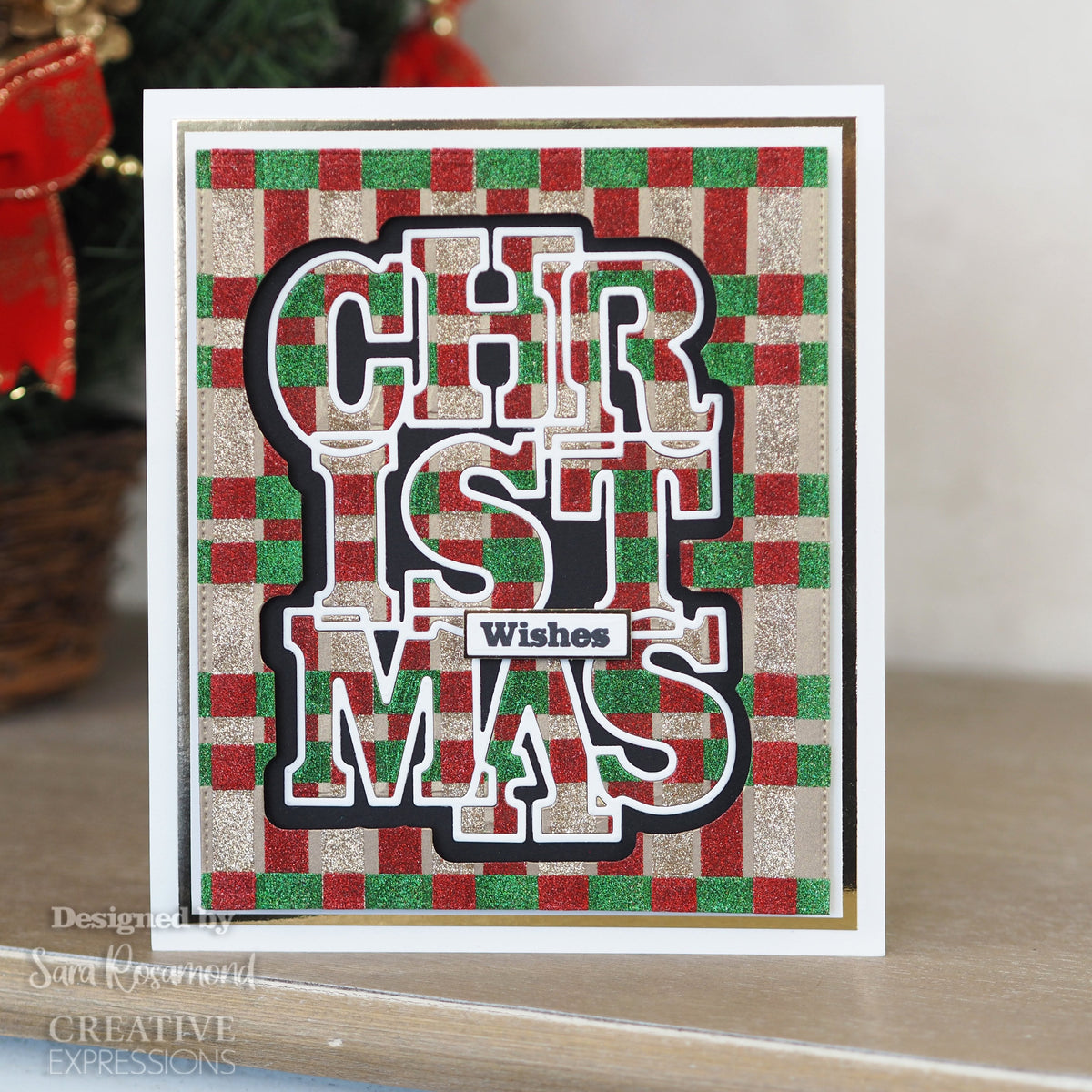 Creative Expressions Sue Wilson Big Bold Words Christmas Craft Die & Stamp Set-4