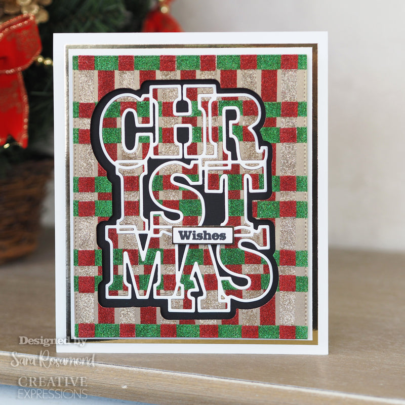Creative Expressions Sue Wilson Big Bold Words Christmas Craft Die & Stamp Set-4