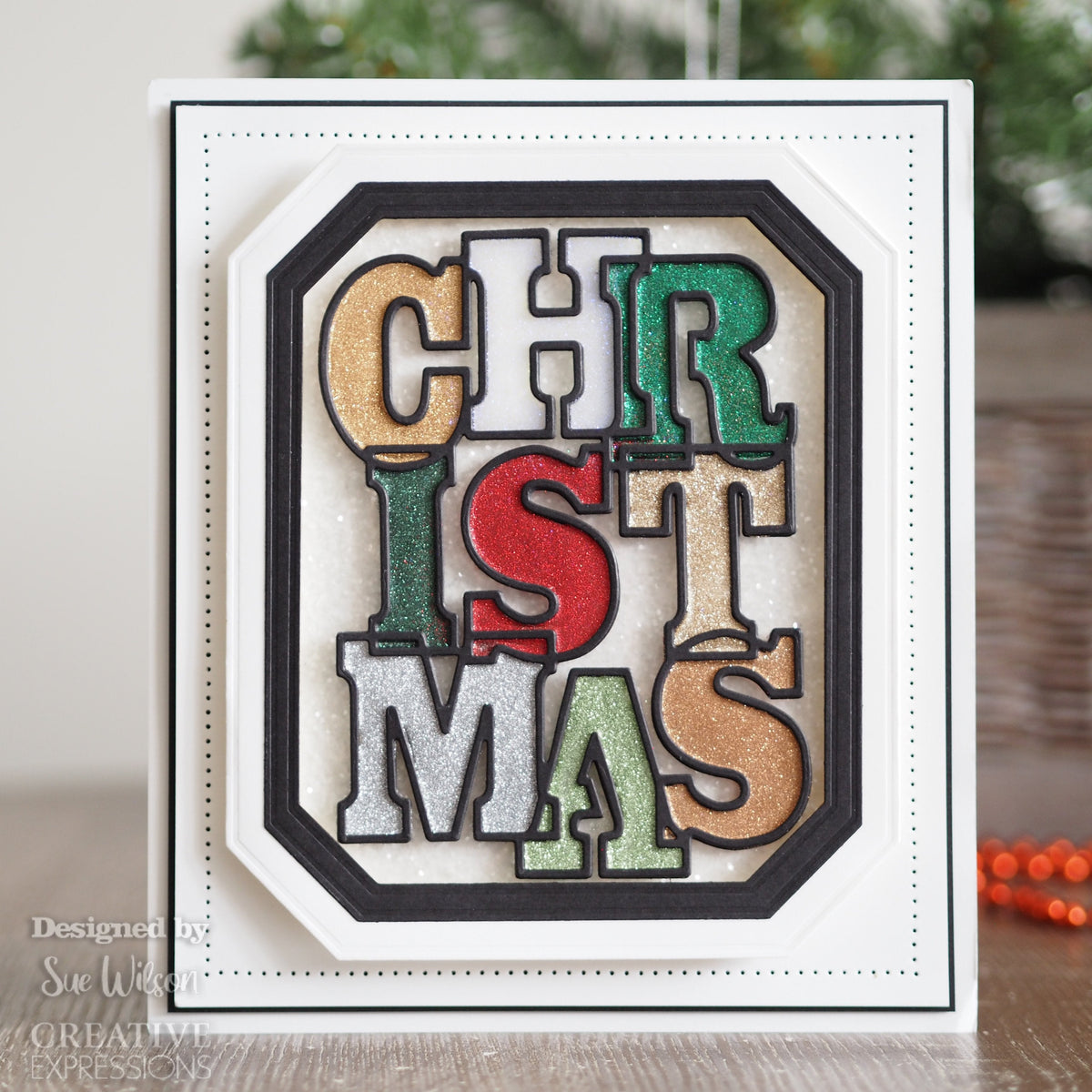 Creative Expressions Sue Wilson Big Bold Words Christmas Craft Die & Stamp Set-5