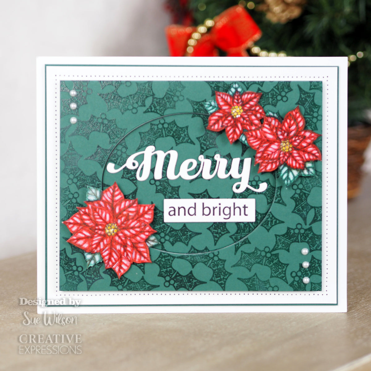 Creative Expressions Sue Wilson Merry Craft Die & Stamp Set-4