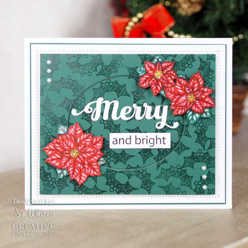 Creative Expressions Sue Wilson Merry Craft Die & Stamp Set-4