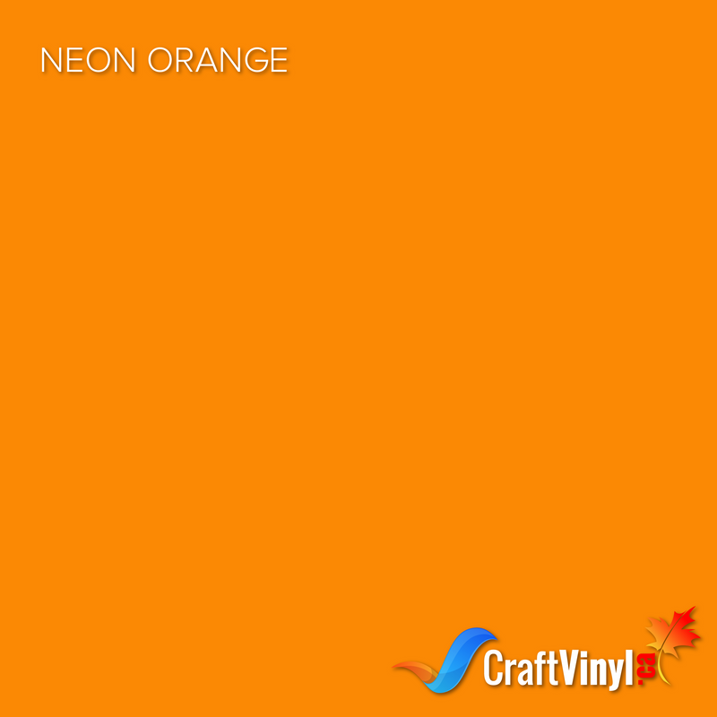 Craft Neon Orange Puff HTV Vinyl 12" x 10"-1