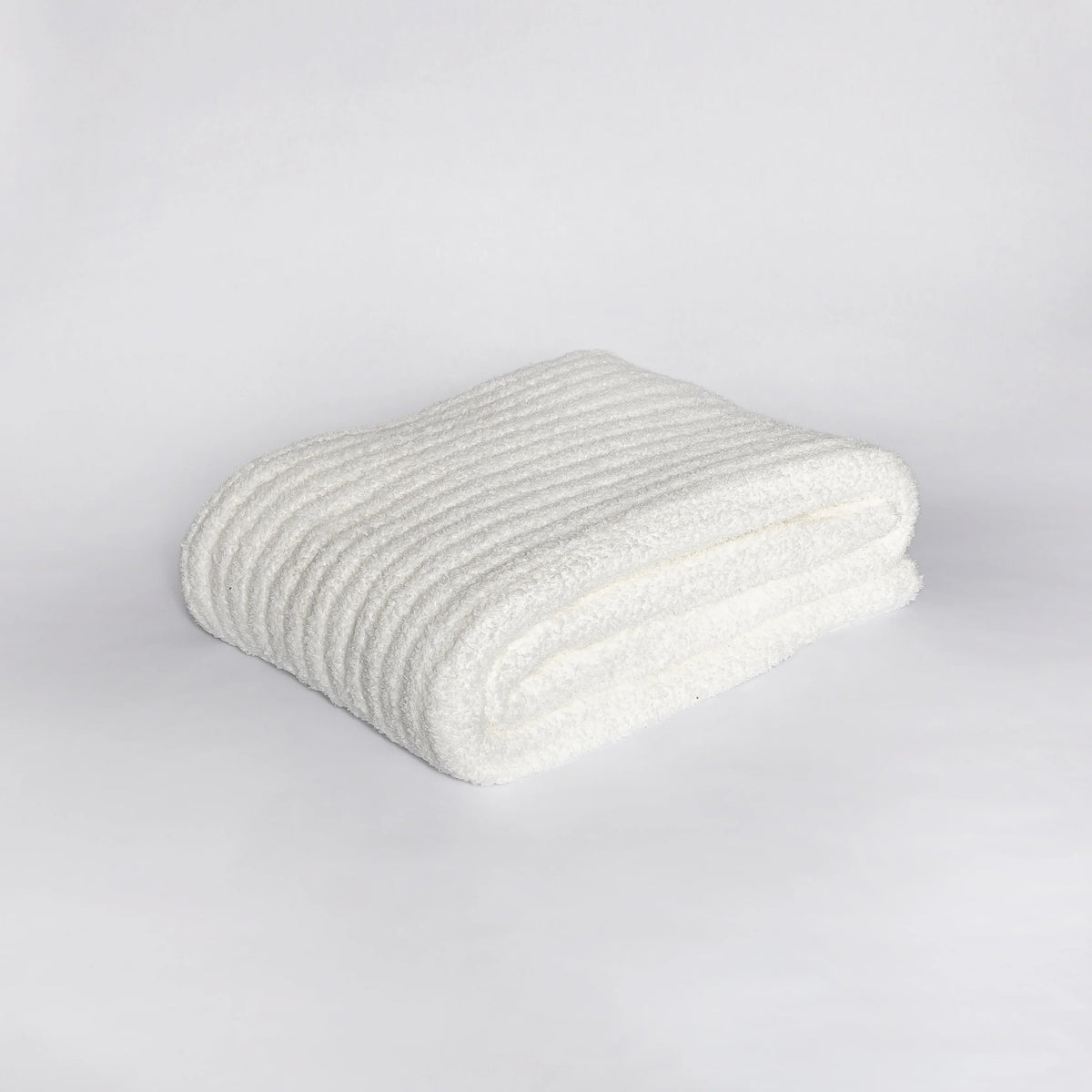 White Ribbed Extended Throw-6