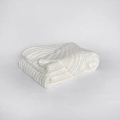 White Ribbed Extended Throw-7