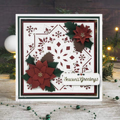 Creative Expressions Jamie Rodgers Pierced Elegant Poinsettia Craft Die-2