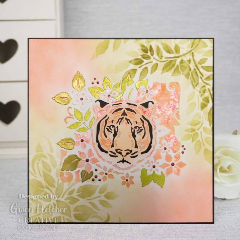 Creative Expressions Timeless Florals 7 in x 7 in Stencil-2