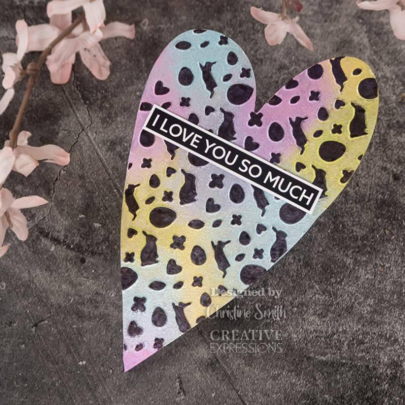 Creative Expressions Happy Hopping DL Stencil 4 in x 8 in (10.0 x 20.3 cm)-4