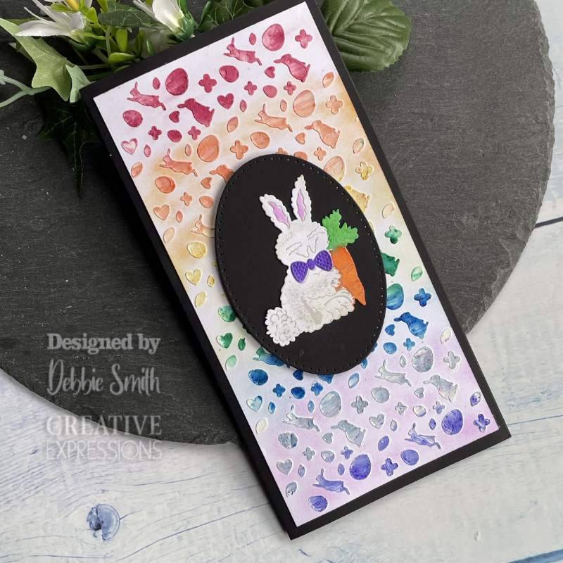 Creative Expressions Happy Hopping DL Stencil 4 in x 8 in (10.0 x 20.3 cm)-3