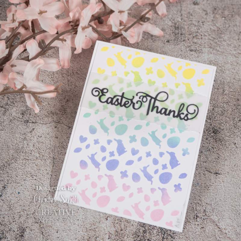 Creative Expressions Happy Hopping DL Stencil 4 in x 8 in (10.0 x 20.3 cm)-2