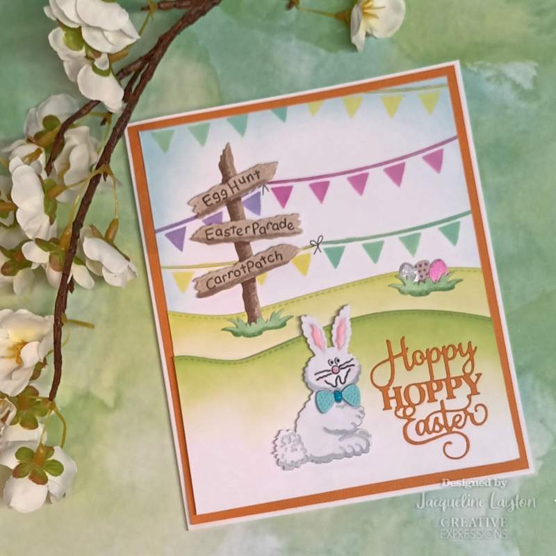 Creative Expressions Bunting DL Stencil 4 in x 8 in (10.0 x 20.3 cm)-2