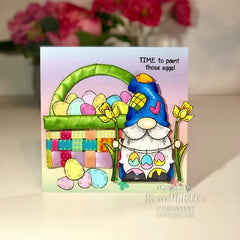 Woodware Clear Singles Egg Painting Gnome 4 in x 6 in Stamp-2
