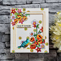 Set de sellos transparentes Creative Expressions Jane's Doodles Birdsong Blooms, 6 pulg. x 8 pulg.-13