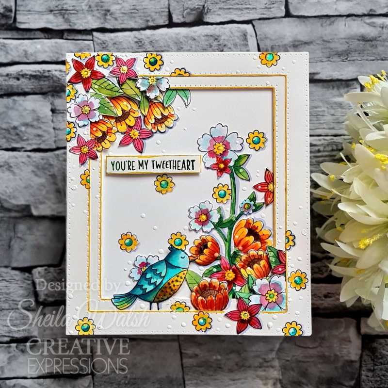 Set de sellos transparentes Creative Expressions Jane's Doodles Birdsong Blooms, 6 pulg. x 8 pulg.-13
