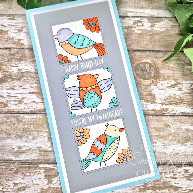 Set de sellos transparentes Creative Expressions Jane's Doodles Birdsong Blooms, 6 pulg. x 8 pulg.-14