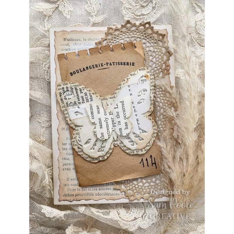 Creative Expressions Sam Poole Shabby Basics Shabby Butterflies Craft Die-2
