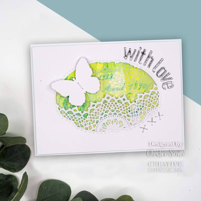 Creative Expressions Sam Poole Shabby Basics Shabby Butterflies Craft Die-6