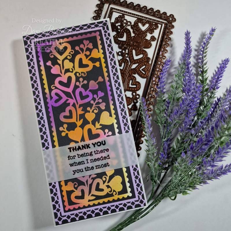 Creative Expressions Sue Wilson Slimline Anniversary Hearts Craft Die-12