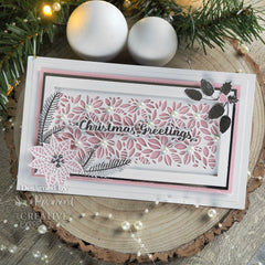 Creative Expressions Sue Wilson Festive Poinsettia Panel Craft Die-2