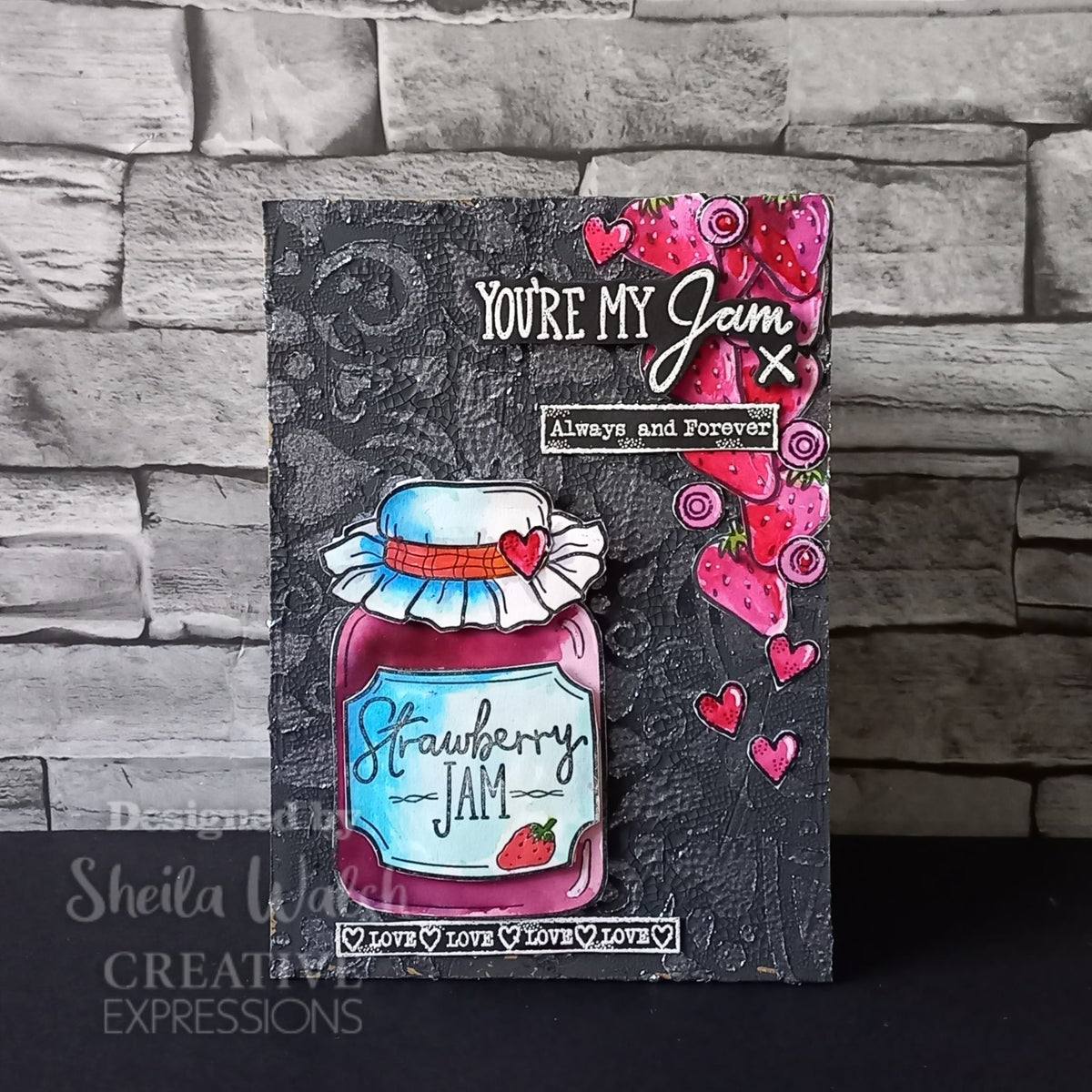 Woodware Clear Singles Love Tape Words 4 in x 6 in Stamp-12