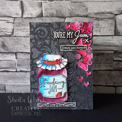 Woodware Clear Singles Love Tape Words 4 in x 6 in Stamp-12
