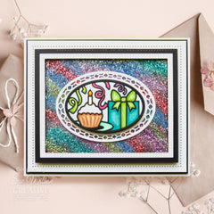 Matrices de découpe Sue Wilson Creative Expressions – Anniversaire Vitrail-4