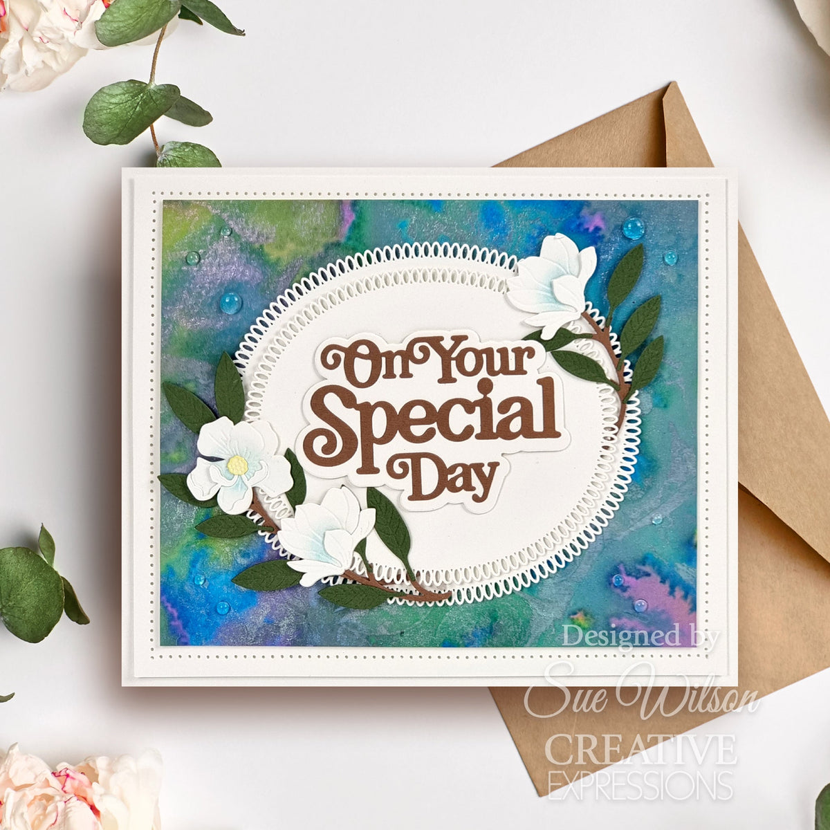 Troquel para manualidades Magnolia de la colección Layered Flowers de Creative Expressions Sue Wilson-4