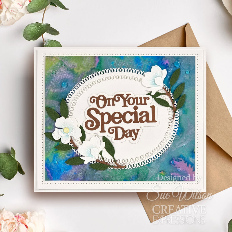 Troquel para manualidades Magnolia de la colección Layered Flowers de Creative Expressions Sue Wilson-4