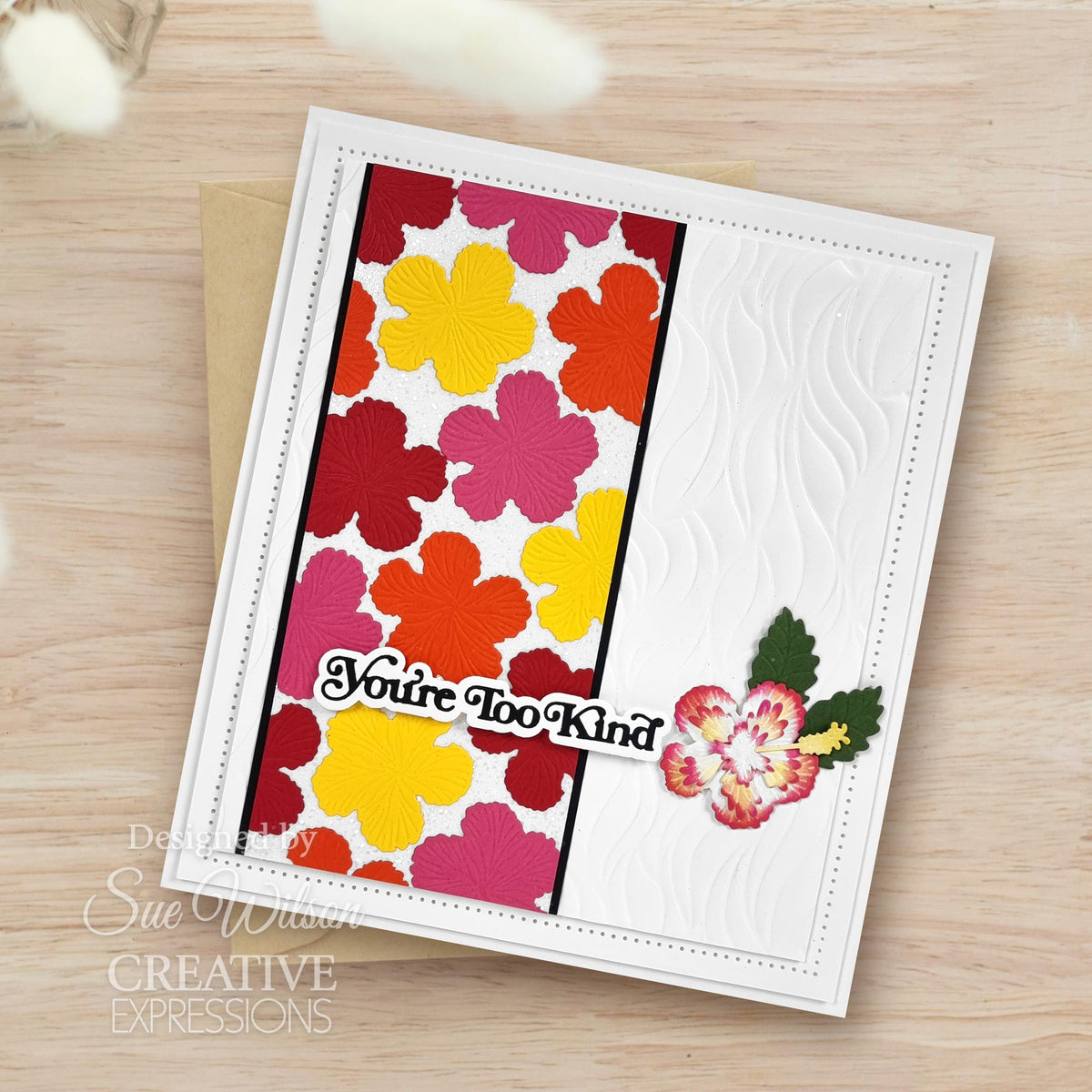 Creative Expressions Sue Wilson Mini Shadowed Sentiments You're Too Kind Craft Die-5